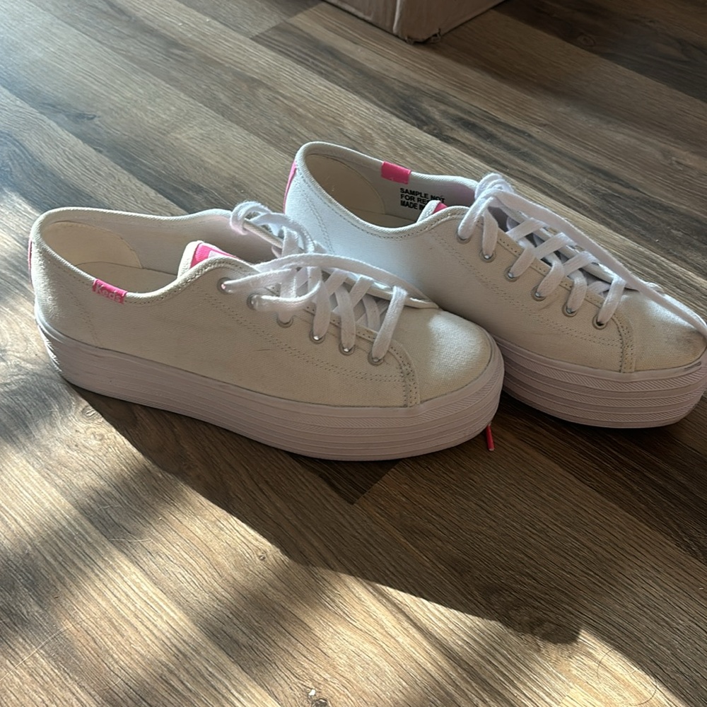 Keds Platform Sneakers with Pink Accents
